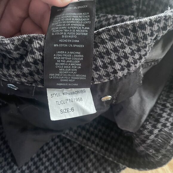 Kut From The Kloth Pants Houndstooth Skinny‎ Ponte Trousers Womens Size 6 - Picture 6 of 10